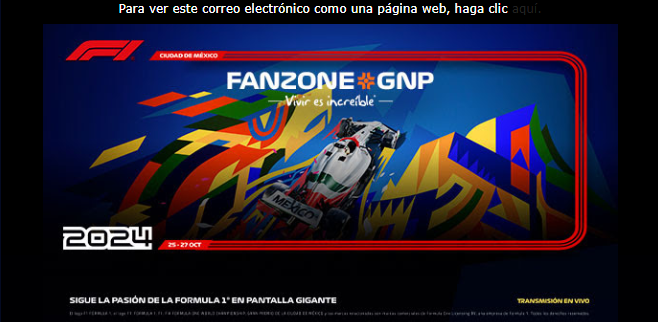 Suscríbete y llévate un paso doble para el F1 GANZONE GNP