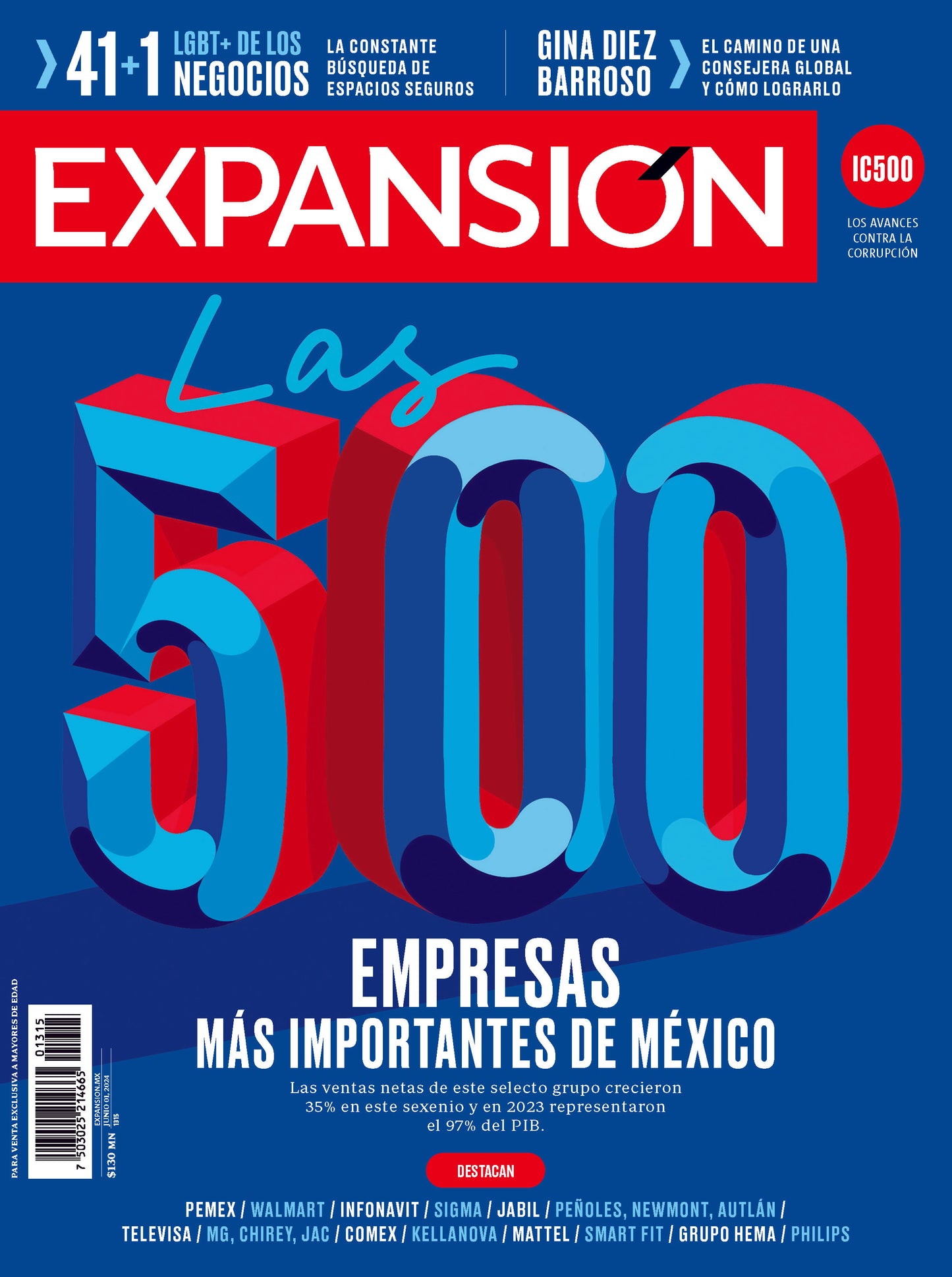 Las 500 empresas más importantes de México - 2024 (Gastos de envío incluidos*)